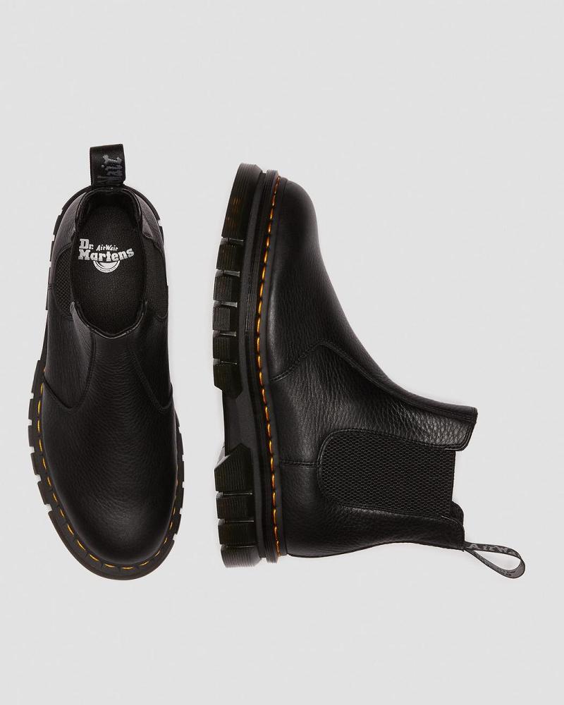 Dr Martens Rikard Lunar Læder Chelsea Støvler Herre Sort | DK 494DFM